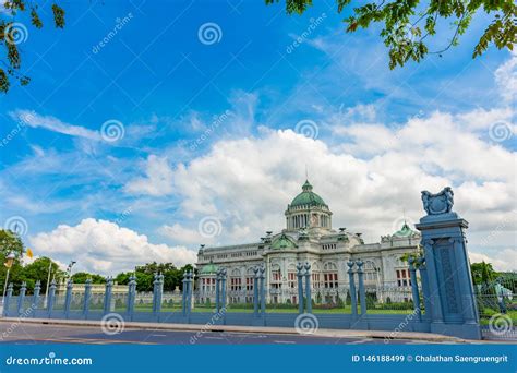 Bangkok, THAILAND - 29 April, 2019 : the Ananta Samakhom Throne Hall is ...