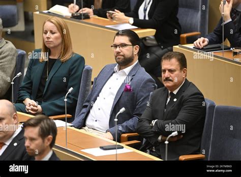 Stockholm, Sweden. 18th Oct, 2022. Annie Lööf, leader of The Centre ...