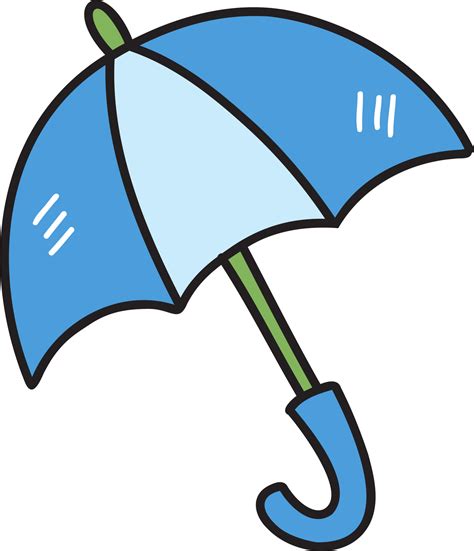 Hand Drawn cute umbrella illustration on transparent background ...