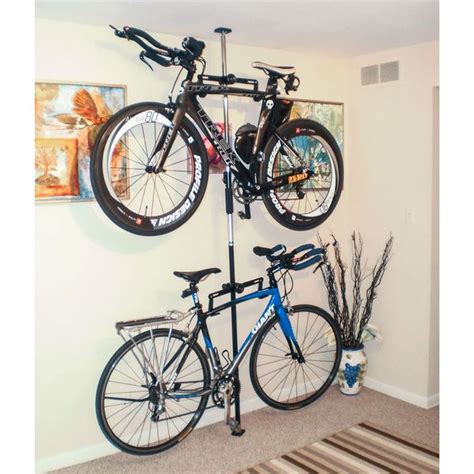 Elevate Outdoor Floor to Ceiling 2-Bike Storage Rack | Discount Ramps