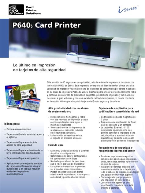 +manual de Especificaciones Impresora Zebra P640i..id Smart Tech | PDF | Tarjeta electrónica ...