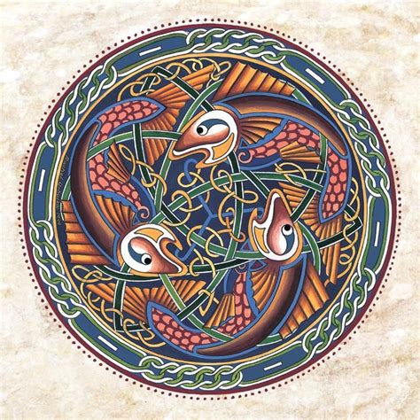 C207 Salmon of Knowledge Blank Greeting Card Irish Design | Celtic art ...