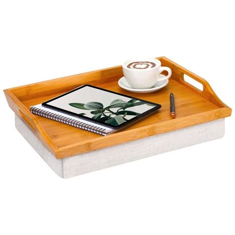 Rossie Home Lap Trays 17.5-in Brown Traditional Bamboo Lap Desk Lowes ...