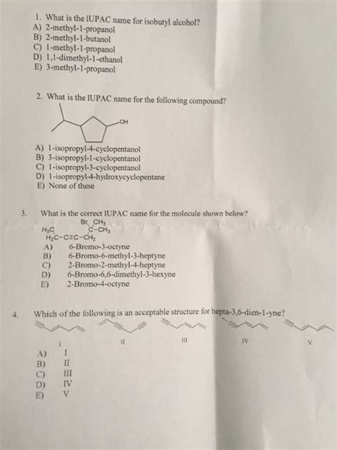 Isobutyl Alcohol Structure