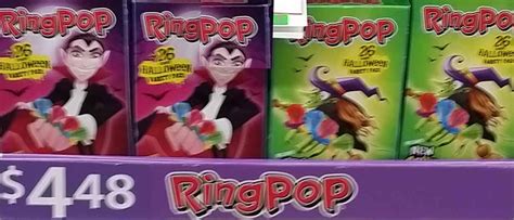 Ring Pop Halloween Assorted Variety Lollipop Pack, 0.35 Oz., 26 Count ...