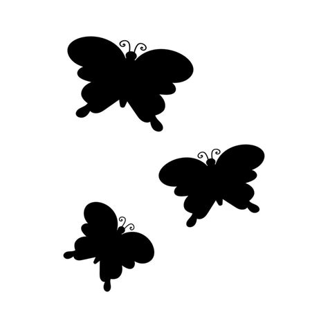 mariposa silueta vector gratis , negro mariposa vector elemento ...