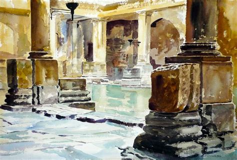 Roman Baths Painting by Alan Reed | Saatchi Art