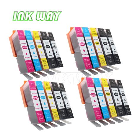 INK WAY 5 color 4 sets Replacement Ink for hp 564xl for or HP Photosmart Premium e ALLin One ...