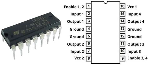 L293D Dual H-Bridge Motor Driver IC Pins, Circuit, Working, 43% OFF