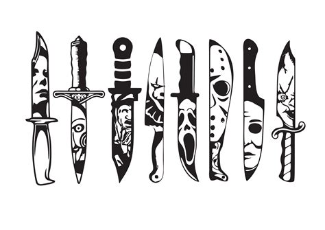 Horror Movie Characters in Knives Svg Michael Myers Svg - Etsy Israel