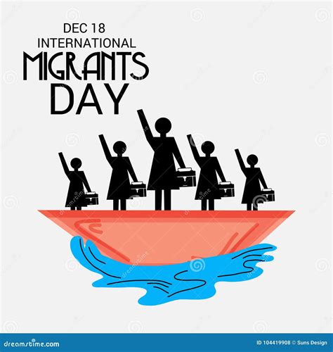 International Migrants Day. Stock Illustration - Illustration of ...