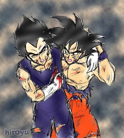 Goku and Vegeta hurt badly by XxGtenkyxX on DeviantArt