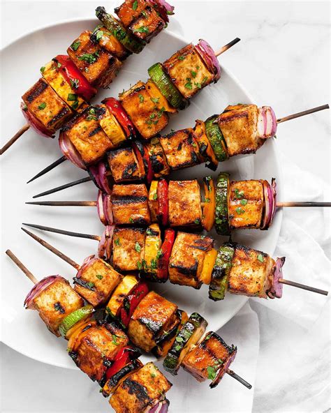 Barbecue Tofu Veggie Skewers - Last Ingredient