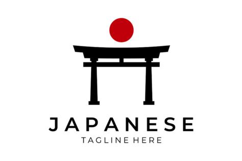 Japanese Torii Gate Vintage Logo Icon Graphic by HFZ13 · Creative Fabrica