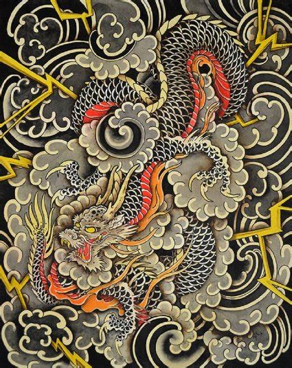 Traditional Japanese Dragon Painting at PaintingValley.com | Explore ...