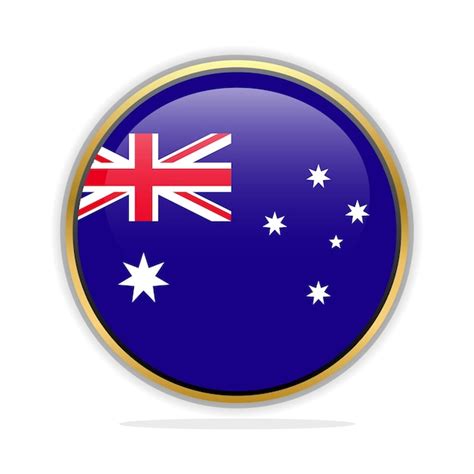 Premium Vector | Button Flag Design Template Australia