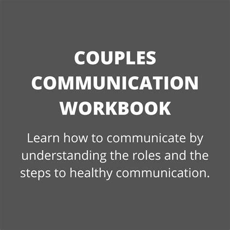 COUPLES COMMUNICATION WORKBOOK PDF | Legacy Marriage Resources, LLC