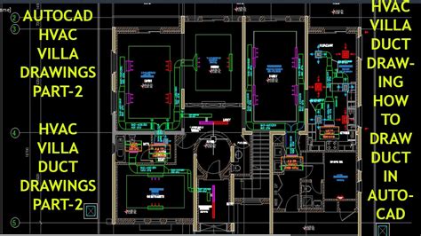 AutoCAD Tutorial| HVAC Drawing Villa | In Dubai | AutoCAD HVAC | How to ...