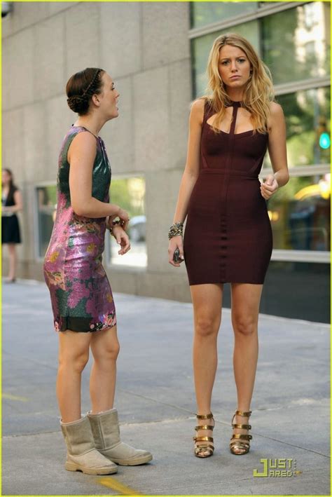 on the set of Gossip Girl - Blake Lively and Leighton Meester Photo (7241971) - Fanpop