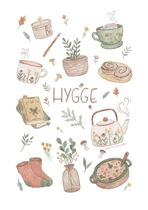 Hygge - Art Print | Hygge art, Doodle art, Art