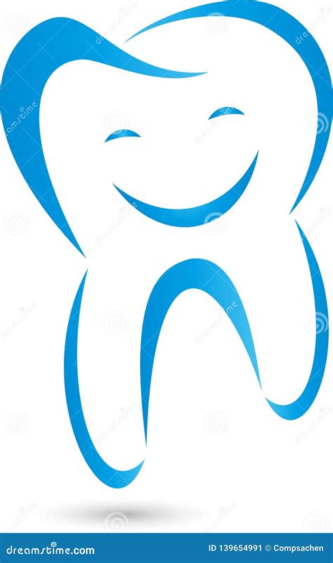 Tooth with Smile, Tooth in Blue, Dentistry Logo, Tooth and Dental Care Logo, Tooth Icon Stock ...