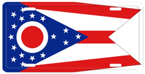 OHIO STATE FLAG LICENSE PLATE - LICENSEPLATES.TV