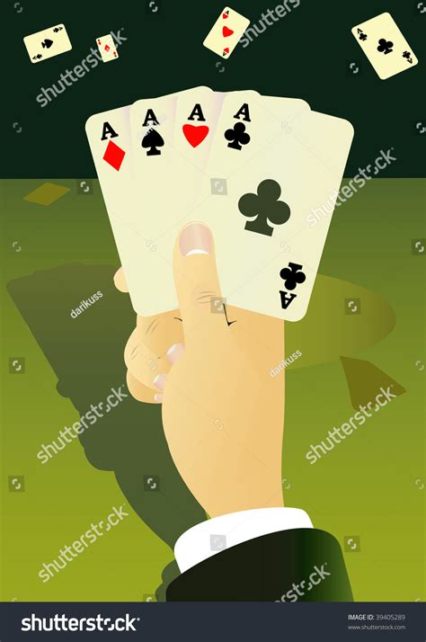 Casino Scene - Hand With Cards. Stock Vector Illustration 39405289 : Shutterstock