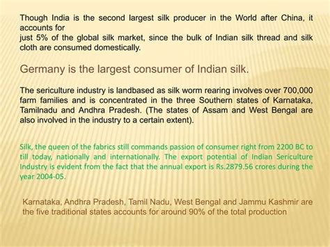 Sericulture: History,silk route & types of silk | PPT