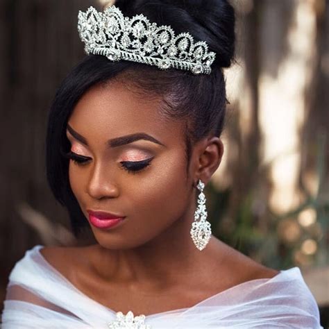 Awesome Black Bride Hairstyles With Tiara Swahili Wedding Easy Morning ...