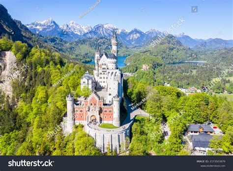 Schloss Neuschwanstein Castle Aerial View Alps Stock Photo 2173503879 | Shutterstock