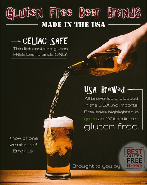 Gluten Free Beer Brands List (USA Edition) Gluten FREE Only!