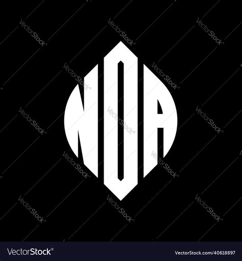 Nda circle letter logo design Royalty Free Vector Image