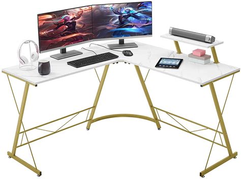 L-Shaped Desk 50.8" Computer Corner Desk, Home Gaming Desk, Office ...