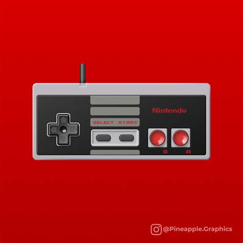 NES Controller Vector Illustration. : r/AdobeIllustrator