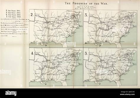 The American Civil War-maps Stock Photo - Alamy