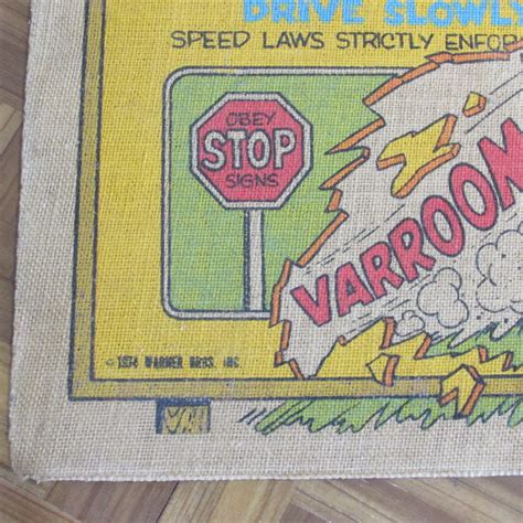 Yosemite Sam Vintage 1974 Warner Bros Burlap Cardboard Sign | Etsy