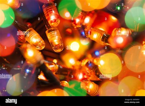 Christmas LED lights close up Stock Photo - Alamy