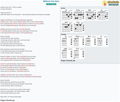 Chord: Without You Here - tab, song lyric, sheet, guitar, ukulele ...