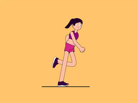 Woman Running Animated Gif