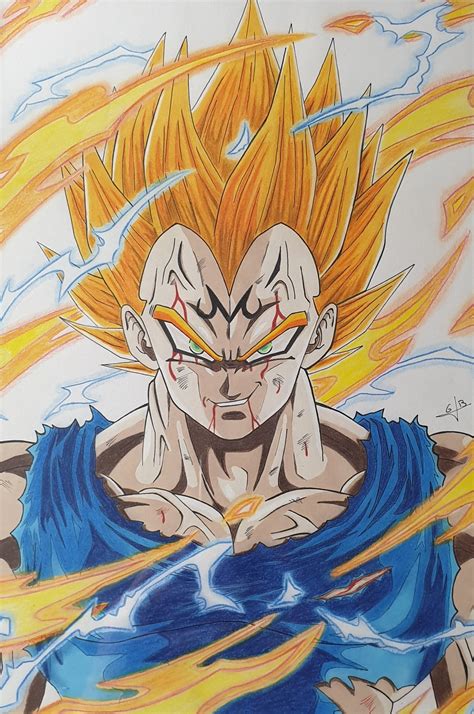 Majin Vegeta, Drawing by Melodias Art | Artmajeur