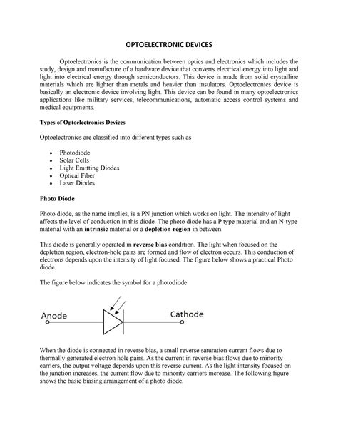 Optoelectronic components and Types of Optoelectronics Devices ...