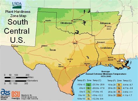 Usda Plant Hardiness Zone Mapsregion - Texas Growing Zone Map | Printable Maps