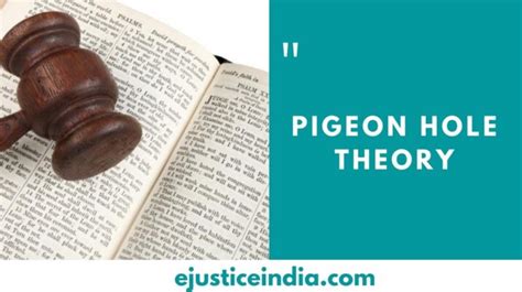 pigeon hole theory in tort Archives - E-Justice India