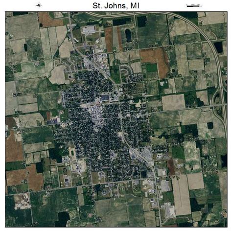 Aerial Photography Map of St Johns, MI Michigan