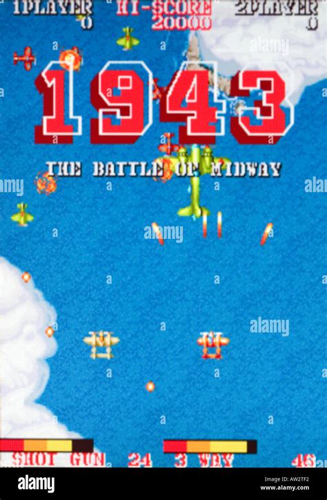 1943 The Battle of Midway Capcom Vintage arcade videogame screen shot ...