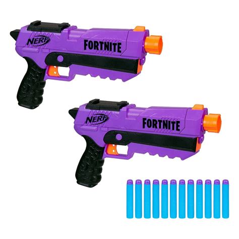 Nerf Fortnite DP-E Blaster Includes 12 Official Nerf Elite Darts For Fans Aged 8 Years and Up, 2 ...