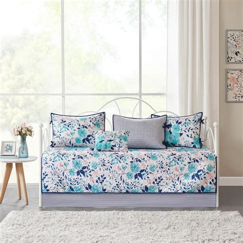 Intelligent Design Tiffany 6-Piece Bluel Daybed Bedding Set-ID13-1416 - The Home Depot | Daybed ...