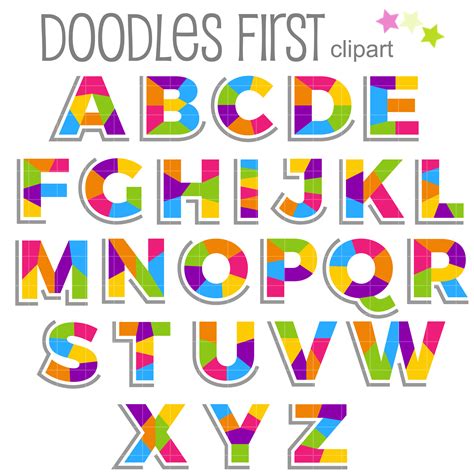 Multi color Alphabet Clip Art Set – Daily Art Hub – Free Clip Art Everyday