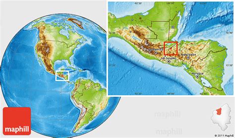 Physical Location Map of El Paraiso