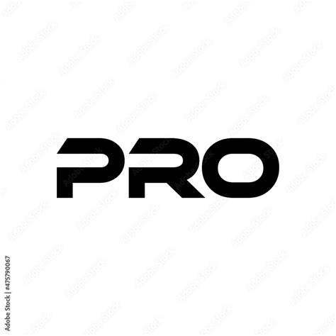 PRO letter logo design with white background in illustrator, vector logo modern alphabet font ...